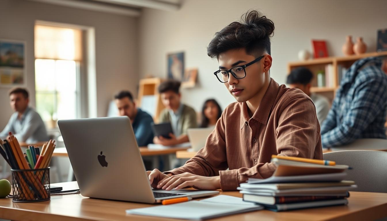 Modern university campus for students